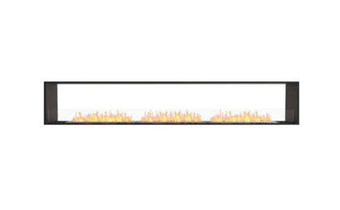 Ecosmart Fire Flex 122DB Double Sided Fireplace Insert - Black Finish / Stainless Steel Burner - ESF.FX.122DB